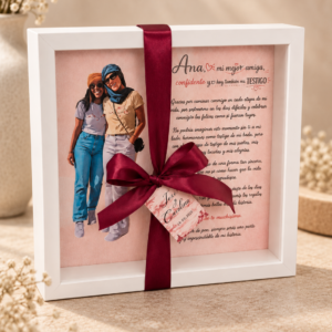 Cuadro personalizado a partir de una foto con ilustración digital efecto acuarela para regalar a familiares y personas especiales