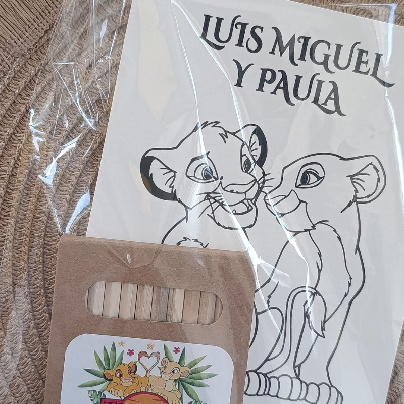 Libro para colorear + lápices