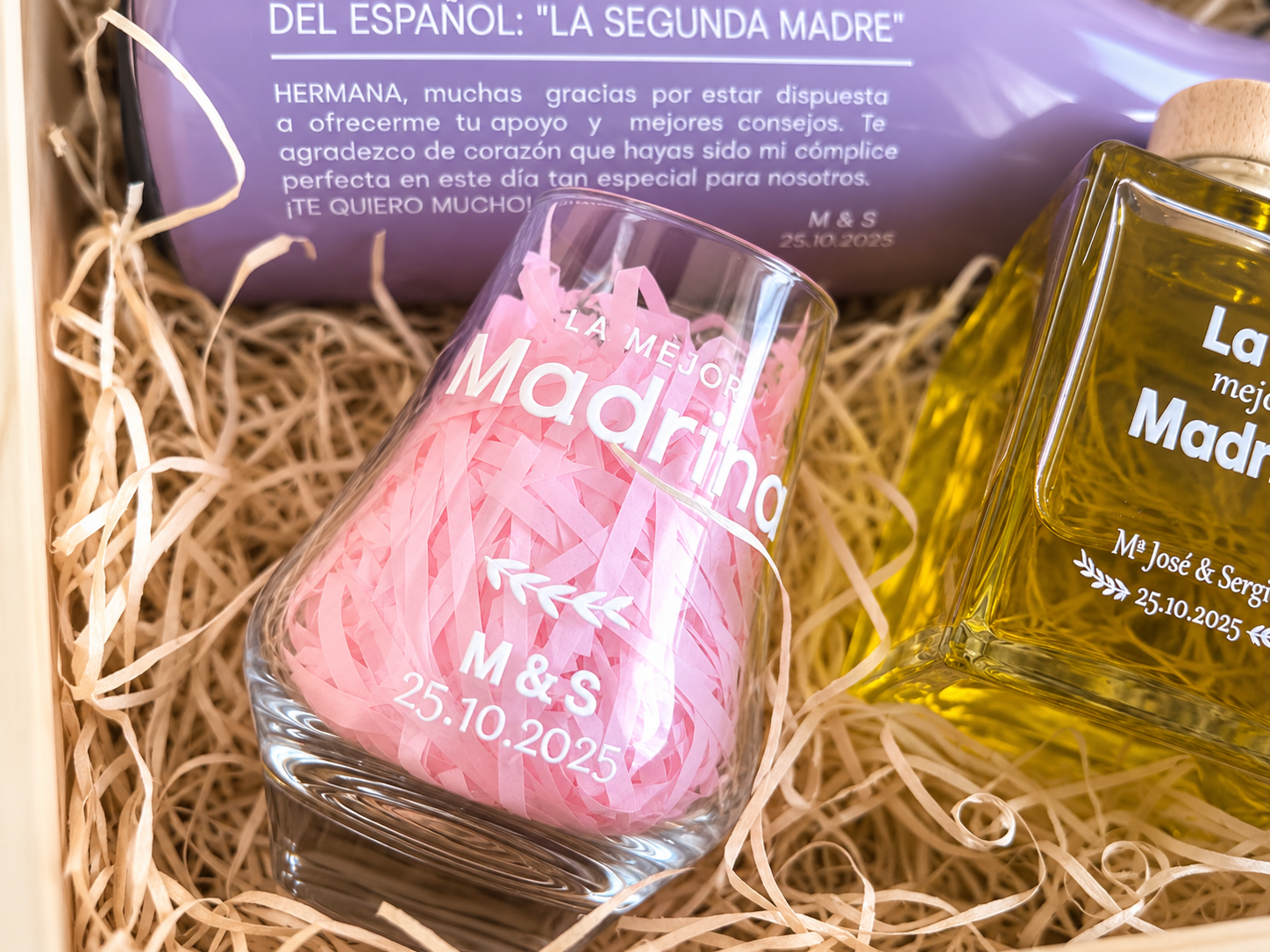 caja de madera personalizada con licor